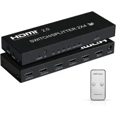 (4K) HDMI 2 in 4 out Switch/Splitter matrix, 4K*2K