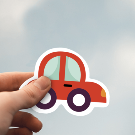 Car Kids Die-Cut Sticker