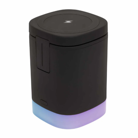 Lucid Charge LED 3-in-1 Wireless Charging MagSafe LED Valet Black