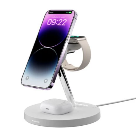 MagEasy PowerStation 4-in-1 Magnetic Wireless Charging Stand White