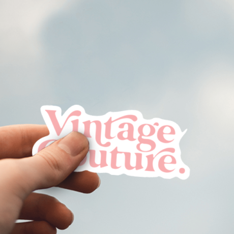 Vintage Couture Die-Cut Sticker