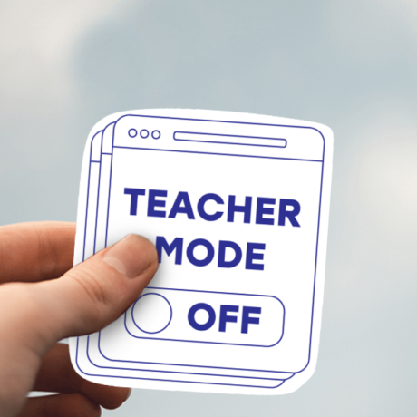 Teacher Mode Off Die-Cut Sticker