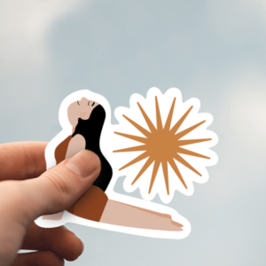 Woman Cobra Pose Die-Cut Sticker