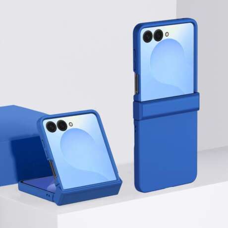 For Samsung Galaxy Z Flip7 3 Parts Skin Feel Shockproof Phone Case(Klein Blue)