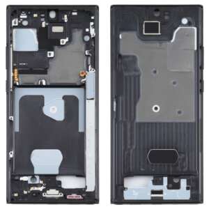 For Samsung Galaxy Note20 Ultra SM-N985F Middle Frame Bezel Plate With Parts (Black)