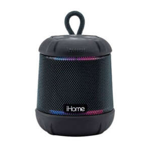 Waterproof Shockproof Bluetooth Speaker with Accent Lighting and Mega Battery Black